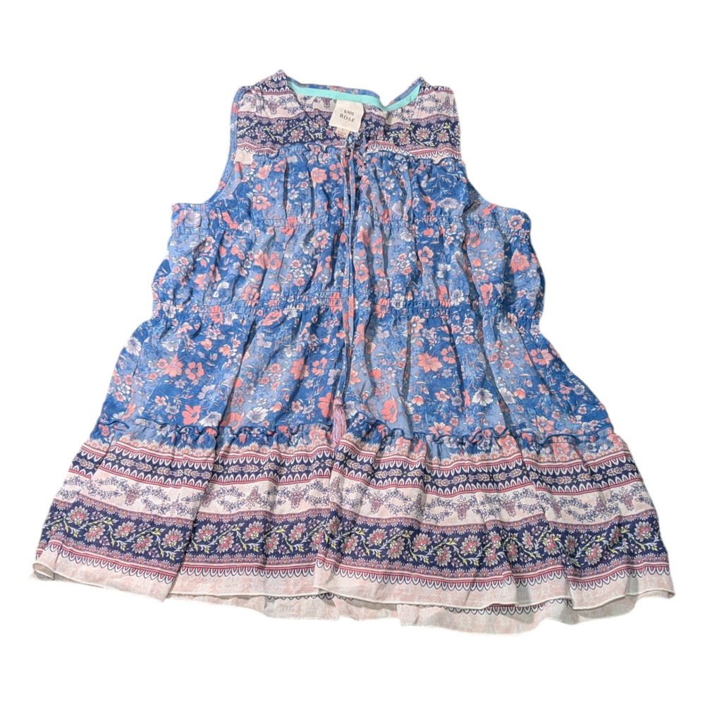 Knox Rose Blue and Pink Floral Short Sleeve Tee